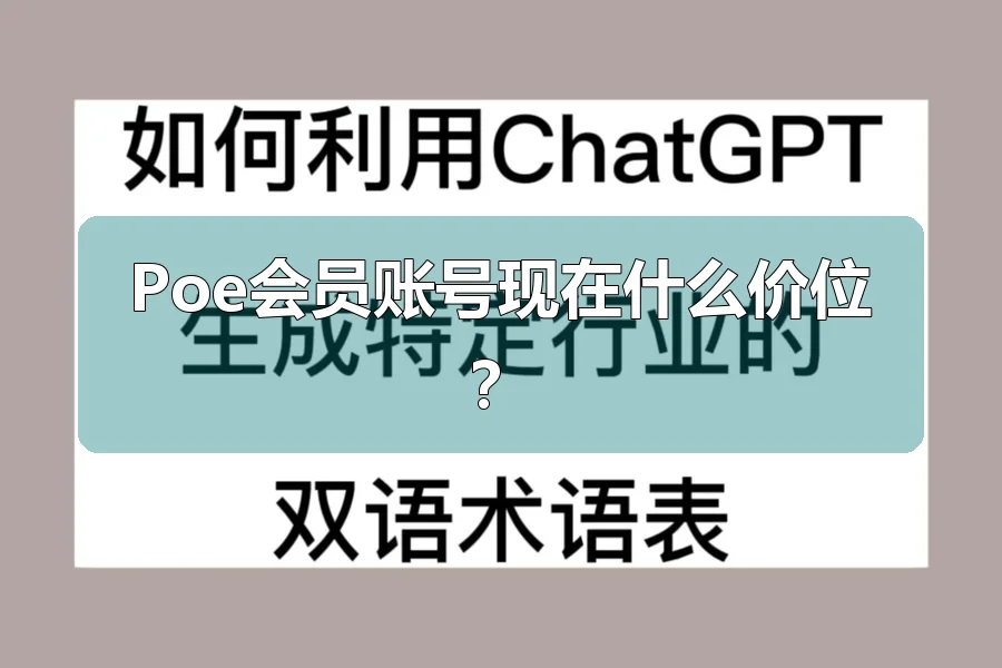 Poe会员账号现在什么价位？